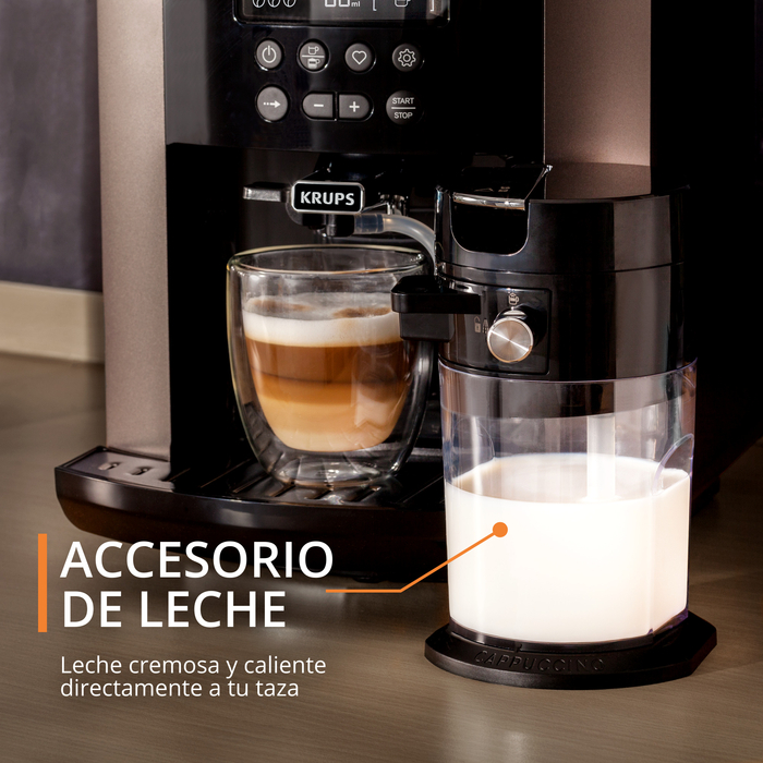 No más cafés de cápsulas: cappuccinos, lattes y espressos preparados con  café recién molido con una cafetera superautomática Krups