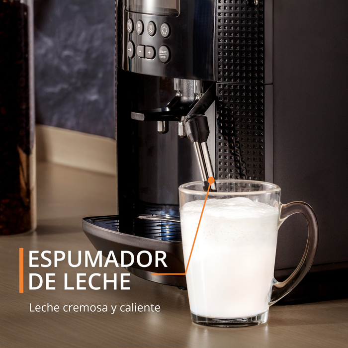 Krups - Cafetera Superautomática 1.7 Litros de capacidad, 15 Bares de  presión, 260g capacidad café, 1450W potencia - Negro/Plateado  (Reacondicionado) : : Hogar y cocina