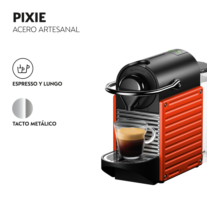 Cafetera Nespresso Krups Pixie XN3045, compacta, 19 bares, apagado  automático, naranja – Shopavia