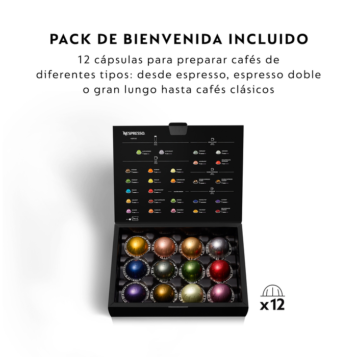 Cafetera de cápsulas  Nespresso® Krups Vertuo Next Premium XN9108, 1500 W,  1.1 L, Conexión Wi-Fi, Bluetooth, Negro