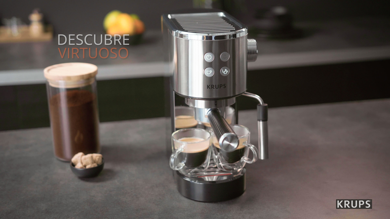 Cafetera espresso automática Krups Virtuoso acero inoxidable XP442C11 en