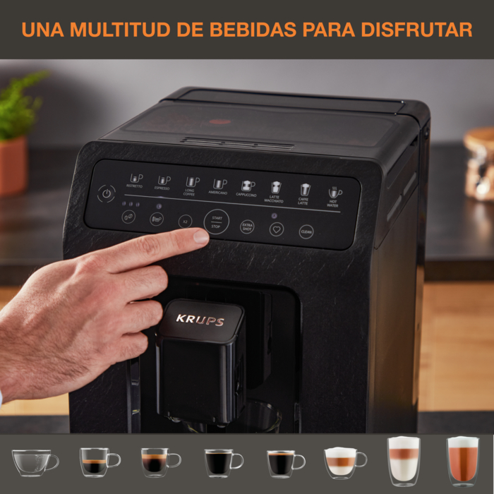 Krups Cafetera Superautomática EA 872 B Negro